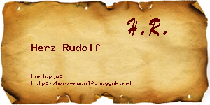 Herz Rudolf névjegykártya