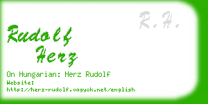 rudolf herz business card
